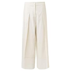 Autre Marque-Contemporary Designer White Flared Pants-White