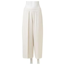 Autre Marque-Pantaloni culotte svasati di design contemporaneo-Bianco