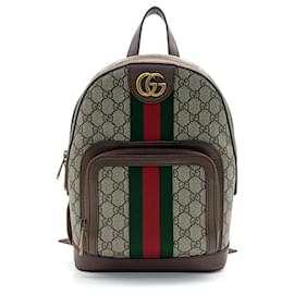 Gucci-Gucci  Ophidia GG Supreme Backpack Small (547965)-Brown,Multiple colors,Other