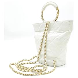 Chanel-Chanel  In the Loop Chain Backpack AS1362-White