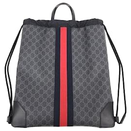 Gucci-Gucci  PVC Tote Convertible Backpack (473872)-Black