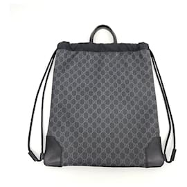 Gucci-Gucci  PVC Tote Convertible Backpack (473872)-Black
