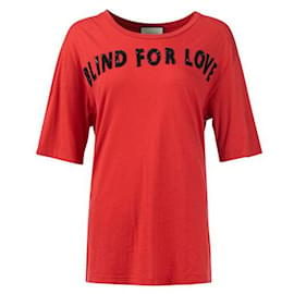 Gucci-Gucci Gucci T-shirt aveugle pour l'amour-Rouge
