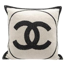 Chanel-Chanel CC Wool Throw Pillow-Black