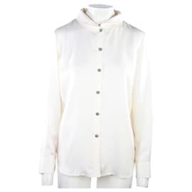 Shanghai Tang-Shanghai Tang Silk Classic Shirt-White