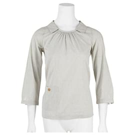Apc-APC Bluse mit Kragen und Taschendetail-Grau