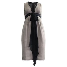 Autre Marque-ZEITGENÖSSISCHES DESIGNER-Kleid in Grau und Schwarz-Grau