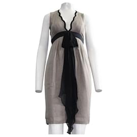 Autre Marque-CONTEMPORARY DESIGNER Grey and Black Dress-Grey