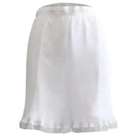 Autre Marque-CONTEMPORARY DESIGNER Pleated Skirt-White