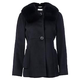 Autre Marque-CONTEMPORARY DESIGNER Wool Overcoat-Black