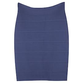 Autre Marque-CONTEMPORARY DESIGNER Begonia Knitted Skirt-Blue
