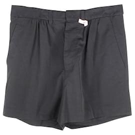 Miu Miu-MIU MIU Shorts de cintura alta-Preto