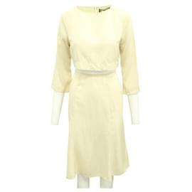 Reformation-REFORMATION Cream Blouse and Skirt Set-Cream