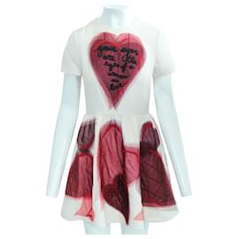 Valentino-VALENTINO Mini Heart Skater Dress-Flesh
