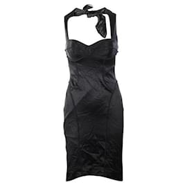 Zac Posen-ZAC POSEN Satin Bustier Dress-Black