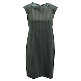 Autre Marque-CONTEMPORARY DESIGNER Striped Grey Dress-Grey