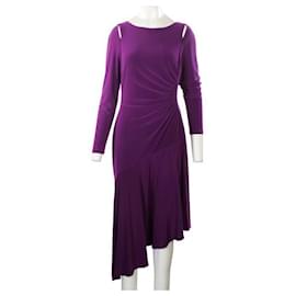 Autre Marque-DESIGNER CONTEMPORAIN Robe violette manches longues-Violet