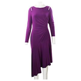 Autre Marque-DESIGNER CONTEMPORAIN Robe violette manches longues-Violet