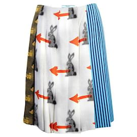 Prada-PRADA Multicolor Sable Rabbit Skirt-Multiple colors