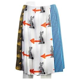 Prada-PRADA Multicolor Sable Rabbit Skirt-Multiple colors