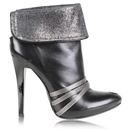 Autre Marque-CONTEMPORARY DESIGNER Diesel Rockpool Black Heel Boots-Black