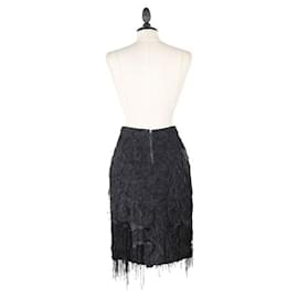Autre Marque-ROKSANDA ILINCIC Knee Lenght Black Embellished Skirt-Black