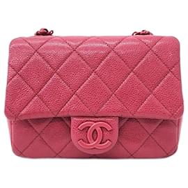 Chanel-Bolsa Crossbody Chanel Caviar AS1784-Rosa