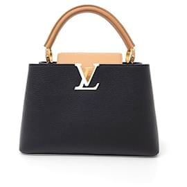 Louis Vuitton-Louis Vuitton Capucines MM M59466-Noir,Beige