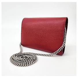 Gucci-Gucci Dionysus Mini-Tasche mit Kette (401231)-Rot