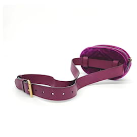 Gucci-Gucci  GG Marmont Matelassé Velvet Belt Bag (476434)-Purple