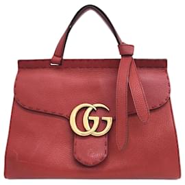 Gucci-Bolso tote y hombro Gucci GG Marmont (421890)-Roja