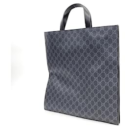 Gucci-Gucci  Soft GG Supreme Tote and Shoulder Bag (495559)-Black,Multiple colors