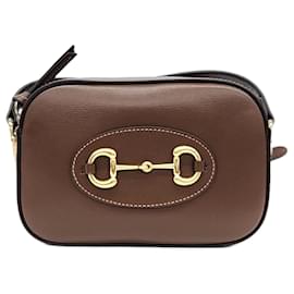 Gucci-gucci  1955 Horsebit Small Crossbody Bag (760196)-Brown