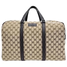 Gucci-Gucci Jacquard Boston Tasche (449167)-Beige