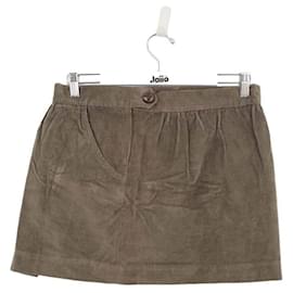 Isabel Marant-s velvet skirt-Khaki