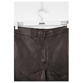Autre Marque-Leather Bermuda shorts-Black