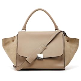 Céline-CELINE Borse Pelle Beige Trapezio-Beige