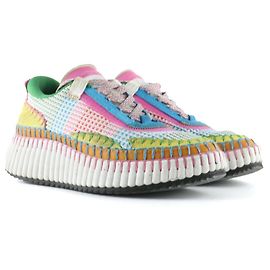 Chloé Baskets CHLOE T.UE 37 Cuir Multicolore