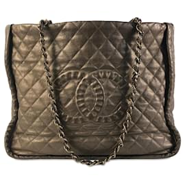 Chanel-Brown Chanel CC Quilted Calfskin Istanbul Tote-Brown