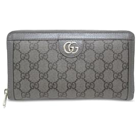 Gucci-Gray Gucci GG Marmont Zip Around Wallet-Other