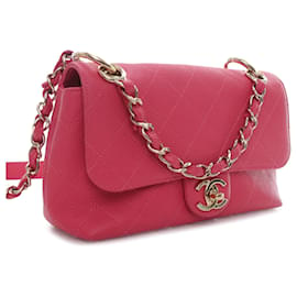 Chanel-Pink Chanel Caviar City Walk Flap Crossbody Bag-Pink
