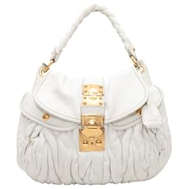 Miu Miu-Sac à bandoulière Miu Miu Matelasse blanc-Blanc