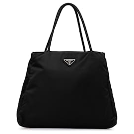 Prada-Black Prada Tessuto Tote-Black
