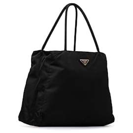Prada-Black Prada Tessuto Tote-Black
