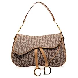 Dior-Bolso de hombro Saddle con forro Dior Oblique marrón-Castaño