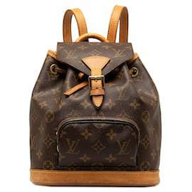 Louis Vuitton-Brown Louis Vuitton Monogram Montsouris MM Backpack-Brown