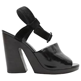 Céline-Tamanho de sandálias pretas com plataforma Celine 39.5-Preto