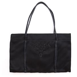 Prada-PRADA Bags Silk Black Tessuto-Black