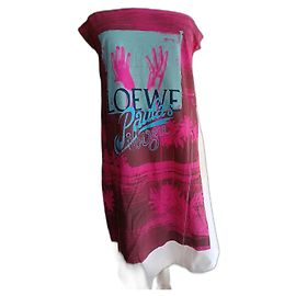 Loewe Vestidos Rosa Blanco