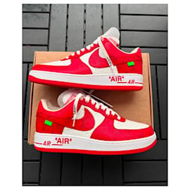 Autre Marque-Air Force 1 Low Red-Red